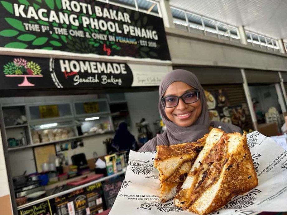 nazzeeras roti bakar toasted bread kacang phool arabic chilli penang
